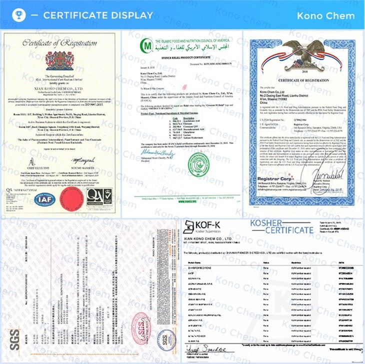 Certificates Of Angelica Powder